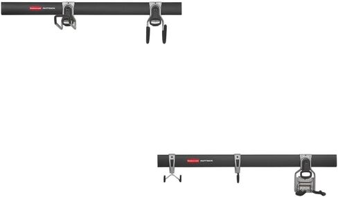 Rubbermaid Fasttrack Garage Storage Utility Hooks 7 Piece Black All in One Rail Hook Kit and Tool Organizer Heavy Duty for Home/Garage/Shed/Garden in Saudi Arabia