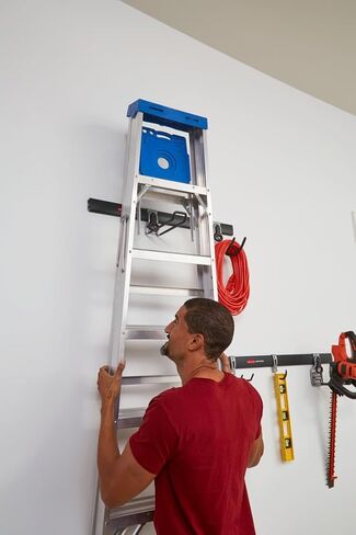 Rubbermaid Fasttrack Garage Storage Utility Hooks 7 Piece Black All in One Rail Hook Kit and Tool Organizer Heavy Duty for Home/Garage/Shed/Garden in Saudi Arabia