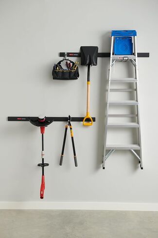 Rubbermaid Fasttrack Garage Storage Utility Hooks 7 Piece Black All in One Rail Hook Kit and Tool Organizer Heavy Duty for Home/Garage/Shed/Garden in Saudi Arabia