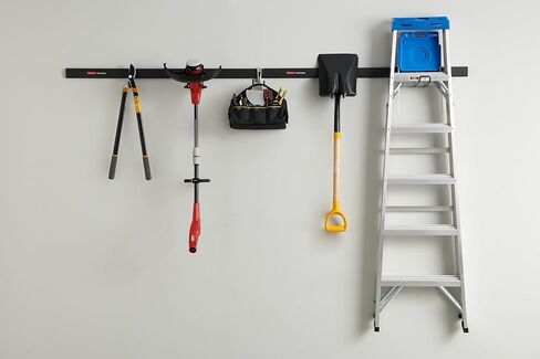 Rubbermaid Fasttrack Garage Storage Utility Hooks 7 Piece Black All in One Rail Hook Kit and Tool Organizer Heavy Duty for Home/Garage/Shed/Garden in Saudi Arabia