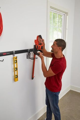 Rubbermaid Fasttrack Garage Storage Utility Hooks 7 Piece Black All in One Rail Hook Kit and Tool Organizer Heavy Duty for Home/Garage/Shed/Garden in Saudi Arabia
