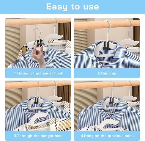 Tinfoll Black Hanger Connector Hooks ، 100pc egining acains ، مقاطع موسع شماعات للملابس الثقيلة لمقاطع شماعات الخزانة. in Saudi Arabia