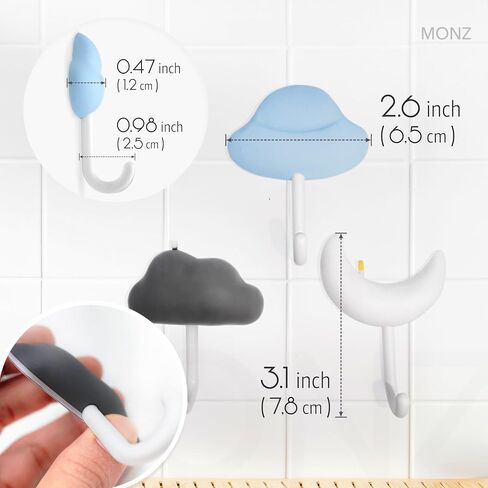 Monz Cute Hooks, Cute Hooks Hanging, Kids Hooks, Cute Wall Hooks, Hook Kids Room, Bathroom Hooks Kids Towel Hooks,kids wall hooks, Cute Hooks for wall, Kids Bathroom Accessories, Pack X3 in Saudi Arabia