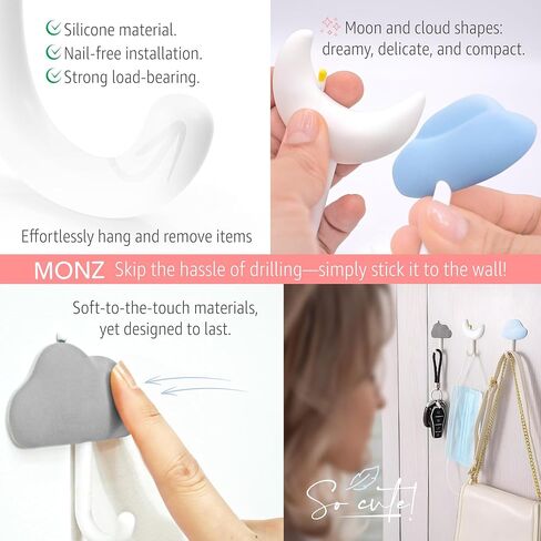 Monz Cute Hooks, Cute Hooks Hanging, Kids Hooks, Cute Wall Hooks, Hook Kids Room, Bathroom Hooks Kids Towel Hooks,kids wall hooks, Cute Hooks for wall, Kids Bathroom Accessories, Pack X3 in Saudi Arabia