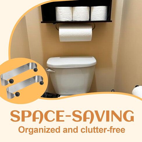 ECOTRIC Wall Mount Paper Towel Rack, Stainless Steel Kitchen Paper Towel Holder Under Cabinet，Silver Stylish Convenient Rollable Space-Saving Design in Saudi Arabia