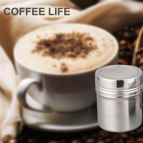 2 Packs Powdered Sugar Shaker Duster 304 Stainless Steel Powdered Sugar Shaker Duster Set, Powdered Sugar Duster for baking, Coffee, Sugar, Pepper, Flour in Kuwait