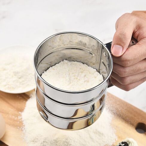 2 Packs Powdered Sugar Shaker Duster 304 Stainless Steel Powdered Sugar Shaker Duster Set, Powdered Sugar Duster for baking, Coffee, Sugar, Pepper, Flour in Kuwait