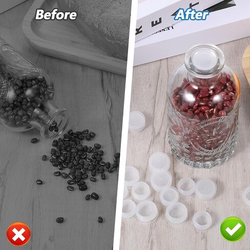 60 Pack Salt and Pepper Shaker Plugs 6 Size Salt Shaker Plug Replacement Reusable Salt-Shaker Stopper Round End Caps Plugs for Neck Diameters 0.39", 0.47", 0.55", 0.63", 0.7", 0.9"Bottles in Saudi Arabia