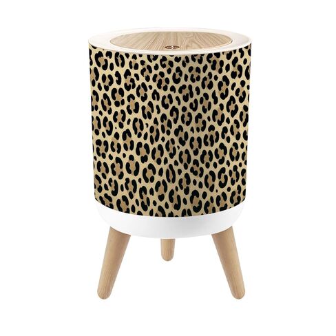 سلة القمامة الحمام مع غطاء الفهد بطبعة عالي الكعب سلة النفايات بنفايات المطبخ ديكور غرفة نوم المطبخ حافلة سطل 1.8 جالون in Kuwait