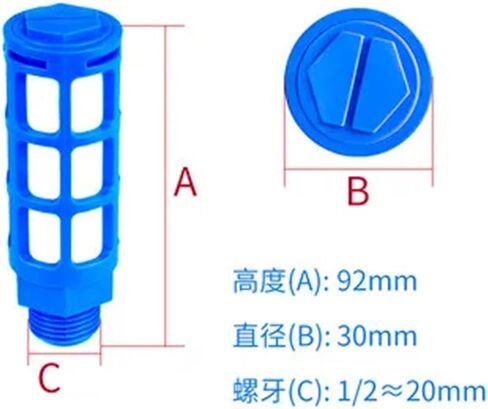 1/8 1/4 3/8 1/2 Male Thread Air Silencer Plastic Exhaust Muffler Pneumatic Absorb Noise Filter Slip Lock(Psl-02) in Saudi Arabia