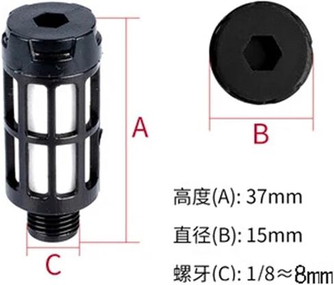 1/8 1/4 3/8 1/2 Male Thread Air Silencer Plastic Exhaust Muffler Pneumatic Absorb Noise Filter Slip Lock(Psl-02) in Saudi Arabia