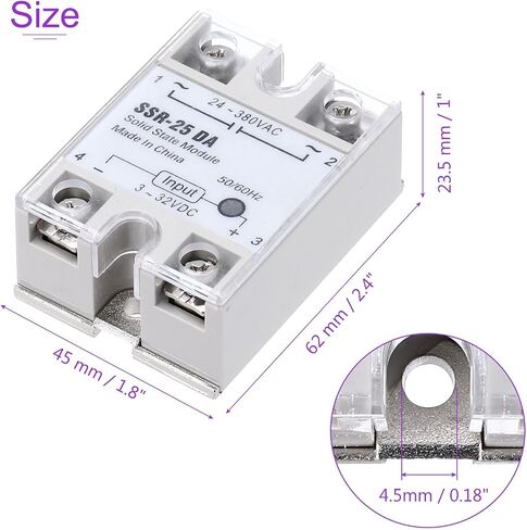 DMIOTECH 3 PCS SSR-25DA 3-32V DC INPUT إلى 24-380V AC TOPRESS SONDER SOND SOND in Saudi Arabia