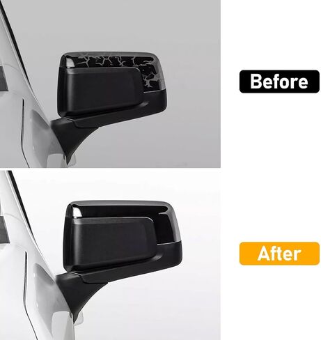 Moonlinks متوافق مع 2019-2025 Chevy Silverado 1500 GMC Sierra 1500 Side Mirror Cover ، Black LH & RH Side Door Extrable Lear View Cap for Silverado 1500 (1 زوج） in Kuwait