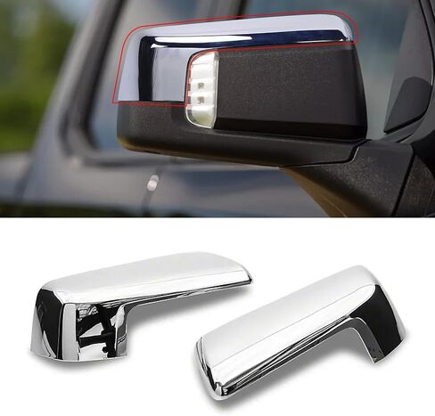 Moonlinks متوافق مع 2019-2025 Chevy Silverado 1500 GMC Sierra 1500 Side Mirror Cover ، Black LH & RH Side Door Extrable Lear View Cap for Silverado 1500 (1 زوج） in Kuwait