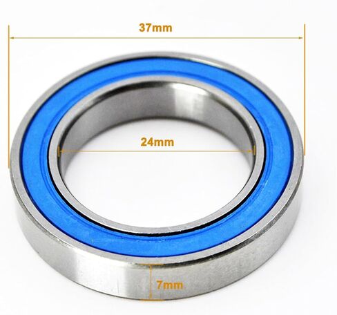 2/10pcs السيراميك الهجين 24377 2RS تحمل 24 × 37x7 مم MR24377 RS NITRIDE 24 ملم محامل كرة الدراجة الداخلية للدراجة (2pcs) in Saudi Arabia