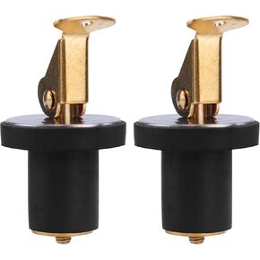 سدادات تصريف القوارب النحاسية 2pcs وسعة 3/4 بوصة وقابس Baitwell مع Snap Handled Snable Drain Slop for Marine Kayak Yacht Fishing Boats Accessories in Kuwait