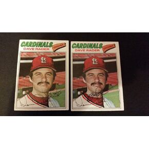 Dave Rader Cardinals 1977 Topps #427 Giants Signed Authentic Autograph FB15 - Autographed Baseball Cards in Kuwait