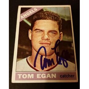 Tom Egan Angels 1966 Topps #263 Sox Authentic Signed Autograph JG2 - Autographed Baseball Cards in Saudi Arabia