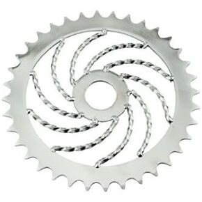 Lowrider Twisted Sprocket 36t 1/2 X 1/8 Chrome. for Bicycles, Bikes, Beach Cruiser, Strech Bikes, limos, Chopper Cruiser in Saudi Arabia