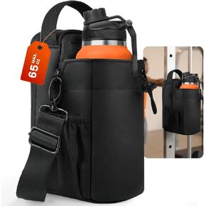 Magnetic Gym Bag | Magnetic Water Bottle Carrier Holder with Shoulder Strap & Phone Pockets | 3 Strong Built-in Magnets Waterproof CrossBody Water Bottle Holder Bag for Women Men in Kuwait