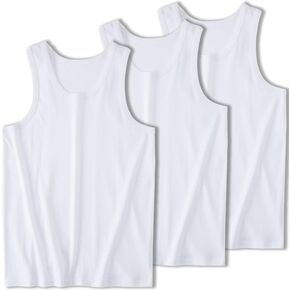 3packs Plus Size Mens 100% Cotton Shirt Vest Tank Tops Undershirts 7XL Breathable Sleeveless 150kg in Saudi Arabia