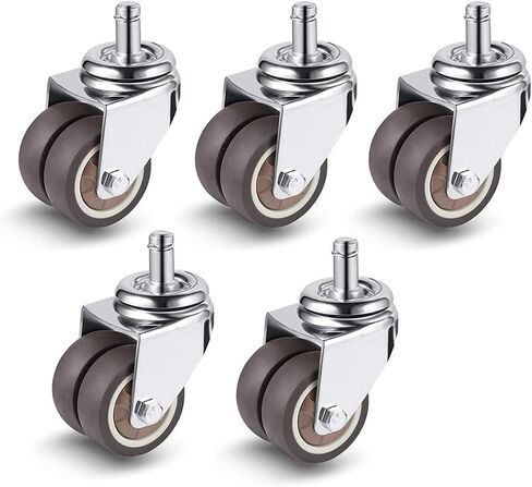 2 Inch Office Chair Wheels for Replacement Rubber Casters Safe for Hardwood Floor and Carpet Set of 5 in Saudi Arabia