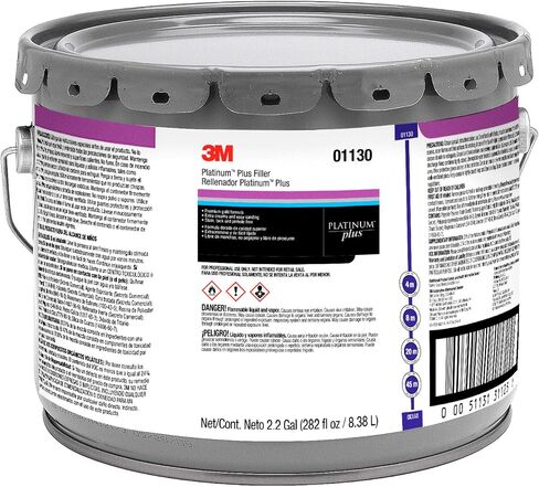 3M Platinum Plus Filler 01131 ، خفيفة الوزن ، وصمة عار مجانية ، خالية من المسار ، تطبيق سريع ، جالون 1 in Saudi Arabia