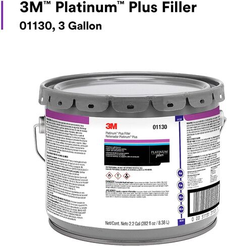 3M Platinum Plus Filler 01131 ، خفيفة الوزن ، وصمة عار مجانية ، خالية من المسار ، تطبيق سريع ، جالون 1 in Saudi Arabia