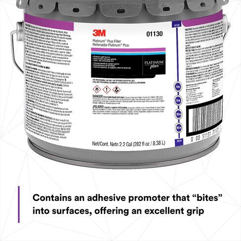3M Platinum Plus Filler 01131 ، خفيفة الوزن ، وصمة عار مجانية ، خالية من المسار ، تطبيق سريع ، جالون 1 in Saudi Arabia