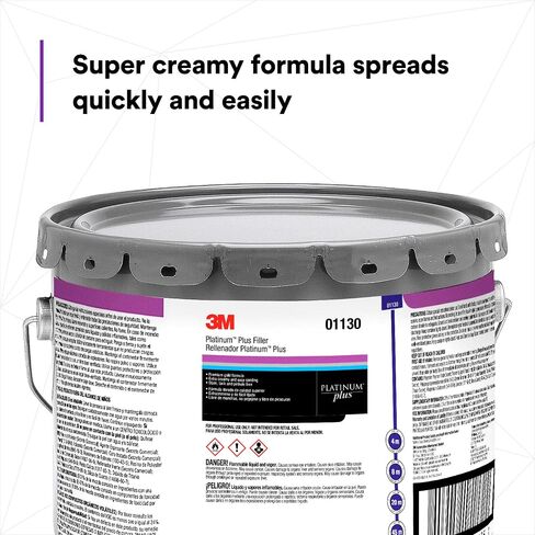 3M Platinum Plus Filler 01131 ، خفيفة الوزن ، وصمة عار مجانية ، خالية من المسار ، تطبيق سريع ، جالون 1 in Saudi Arabia