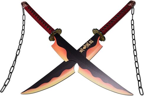Ziqing Demon Katana Sword Real Metal Uzui Tengen Katana Anime Cosplay Sword ، مجموعة متنوعة من الأنماط ， 30inchs in Saudi Arabia