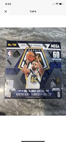 2024–25 Panini Mosaic Basketball Mega Box - بطاقات تداول NBA الرسمية - تشمل أوجه التشابه وأدخلات التفاعلية الحصرية - جمع الكبار الناشئين والنجوم والأساطير in Saudi Arabia