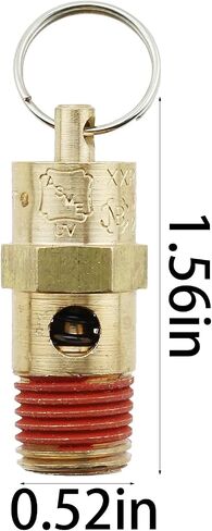 TAODAN Brass 1/4inch NPT Air Compressor Automatic Air Vent Valve 200 PSI Set Pressure Pressure Relief Valve Suitable for Air Compressors in Saudi Arabia