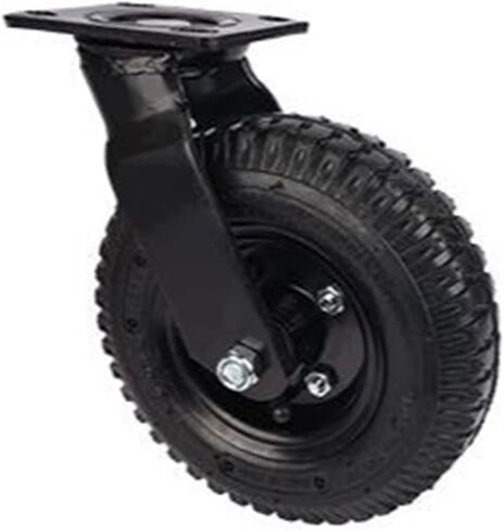 8 Inch Normal Caster Inflatable Rubber Wheel Universal Heavy 1Pcs(8-inch-B-braked) in Saudi Arabia
