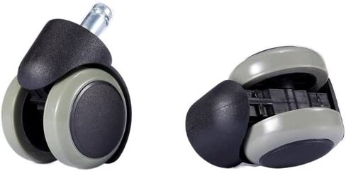 Office Chair Wheel Caster 2 Inch Mute Swivel Castor Furniture Replacement Wheels Roller Rubber(1 x Screw) in Saudi Arabia
