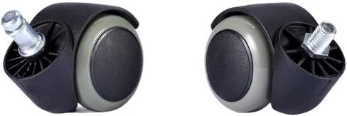 Office Chair Wheel Caster 2 Inch Mute Swivel Castor Furniture Replacement Wheels Roller Rubber(1 x Screw) in Saudi Arabia