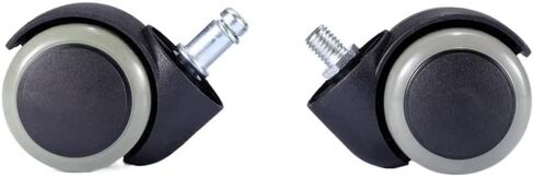Office Chair Wheel Caster 2 Inch Mute Swivel Castor Furniture Replacement Wheels Roller Rubber(1 x Screw) in Saudi Arabia