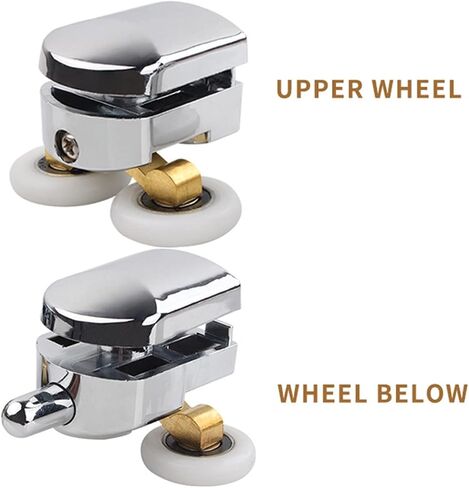 4pcs Shower Door Pulley Zinc Alloy Double Shower Door Rollers Runners Wheels 25mm Wheel Home Tool in Saudi Arabia