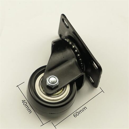 Black 40mm Replacement Swivel Casters Sofa Chairs Office for Trolley Furniture Caster Wheels 4Pcs in Saudi Arabia