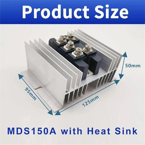 Three Phase Rectifier Bridge MDS150A Bridge Rectifier Module Installation Radiator W-95 125mm x 90mm x 50mm Installed in Saudi Arabia