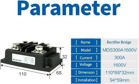 3-Phase Diode Bridge Rectifier 3-Phase Diode Bridge Rectifier 300A 1600V Bridge Rectifier MDS300A MDS300-16 in Saudi Arabia