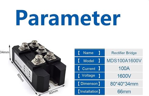 MDS100A 3-طور الجسر الجسر الجسر 100A AMP 1600V الجسر مقوم MDS100A1600V in Saudi Arabia