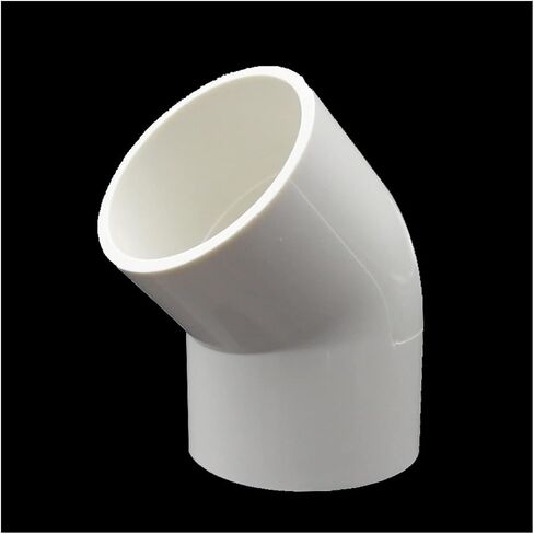 Hose Connector, Tee Pipe Fittings White PVC Fitting Straight Elbow Solid Equal Water Parts 3/4/5 Ways DIY-Shelf(45 Degree Elbow,Inner Dia.25mm) in Saudi Arabia
