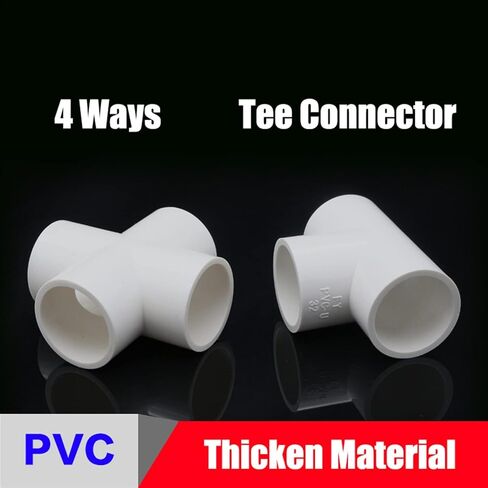 Hose Connector, Tee Pipe Fittings White PVC Fitting Straight Elbow Solid Equal Water Parts 3/4/5 Ways DIY-Shelf(45 Degree Elbow,Inner Dia.25mm) in Saudi Arabia