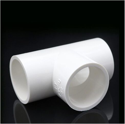 Hose Connector, Tee Pipe Fittings White PVC Fitting Straight Elbow Solid Equal Water Parts 3/4/5 Ways DIY-Shelf(45 Degree Elbow,Inner Dia.25mm) in Saudi Arabia