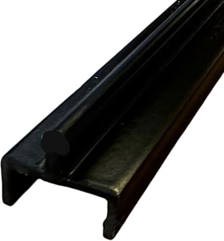 KC Hardware Aluminium Sliding Door Door Track ، استبدال مسار باب الفناء ، إصلاح مسار الباب المنزلق- 72 بوصة (أسود) in Kuwait