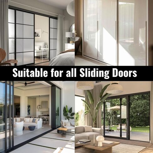 KC Hardware Aluminium Sliding Door Door Track ، استبدال مسار باب الفناء ، إصلاح مسار الباب المنزلق- 72 بوصة (أسود) in Kuwait