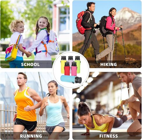 RTTERI 6 PCS Neoprene Mater Bottle Carrier Bag مع حزام كتف قابل للتعديل 32 أوقية عازلة زجاجة ماء غطاء مبرد للفولاذ المقاوم للصدأ/الزجاج/البلاستيك (لطيف) in Kuwait