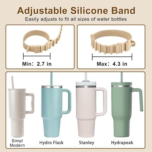 حامل زجاجة ماء مع حزام لإكسسوارات كأس ستانلي ، حزام الكتف قابل للتعديل متوافق مع تومل ستانلي ، أوالا ، hydroflask ، اليتي والمزيد in Kuwait