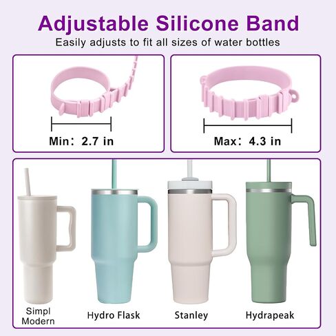 Water Bottle Holder with Strap for Stanley Cup Accessories,Adjustable Shoulder Strap Compatible with Stanley Tumbler,Owala,Hydroflask, YETI and More in Kuwait